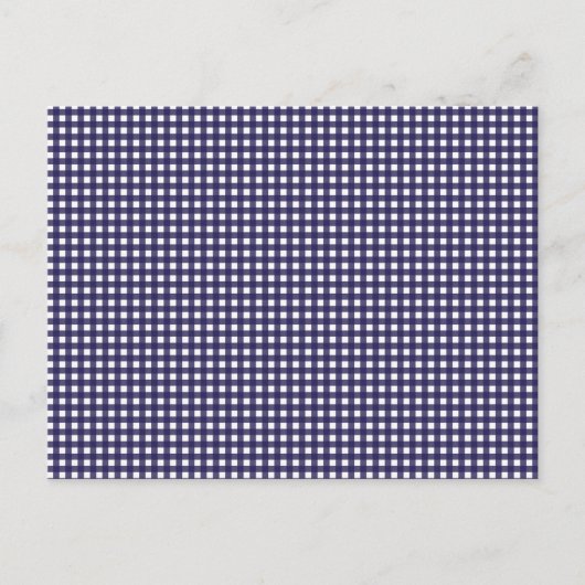 Marine und White Gingham Postkarte (Vorderseite)