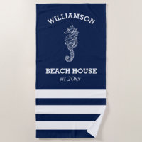 Marine und White Strip Beach House | SEEPFERD