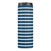 Marine und White Strip Thermosbecher (Rückseite)