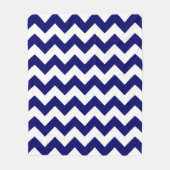 Marine und White Zigzag Fleecedecke (Vorderseite)