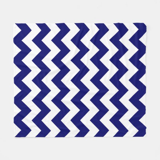Marine und White Zigzag Fleecedecke (Vorderseite (Horizontal))