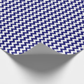 Marine und White Zigzag Geschenkpapier (Ecke)