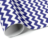 Marine und White Zigzag Geschenkpapier (Rolleneckpunkt)