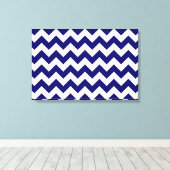 Marine und White Zigzag Leinwanddruck (Insitu (Holzboden))