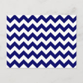 Marine und White Zigzag Postkarte (Vorderseite)