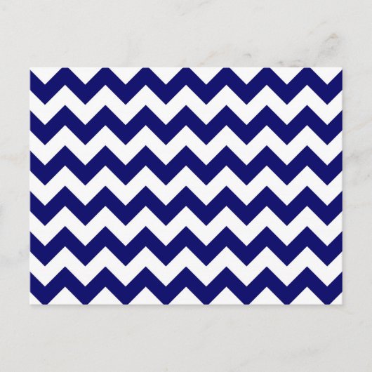 Marine und White Zigzag Postkarte (Vorderseite)