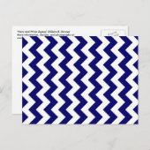 Marine und White Zigzag Postkarte (Vorne/Hinten)