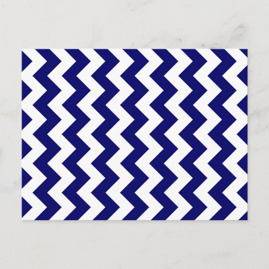 Marine und White Zigzag Postkarte (Vorderseite)