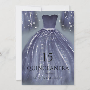 Marine unter der Meerjungfrau Kleid Quinceanera Einladung