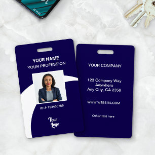 Marine-Unternehmensmitarbeiter-Foto-ID-Sicherheits Ausweis
