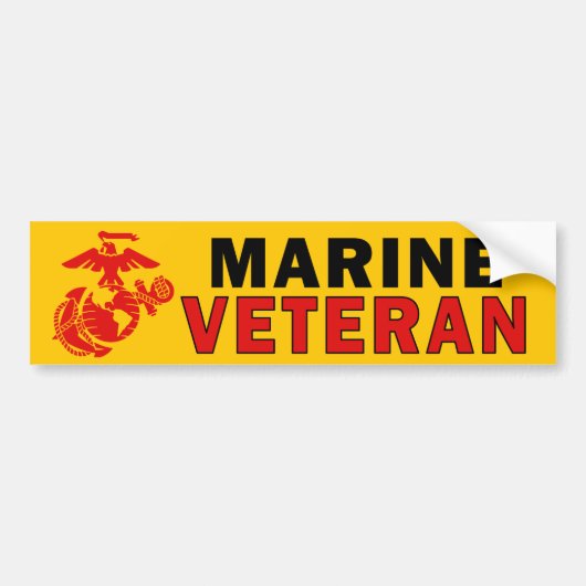 Marine Veteran Autoaufkleber (Vorne)