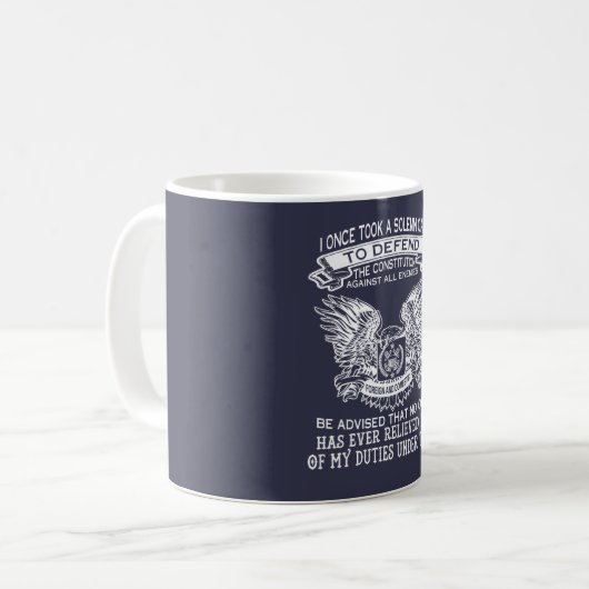 MARINE-VETERAN KAFFEETASSE (Vorderseite Links)
