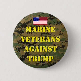 Marine-Veteranen gegen Trump-Knopf Button