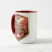 Marine-Veteranen-Tasse Tasse (Vorderseite Links)