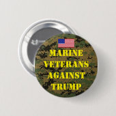 Marine Veterans Against Trump Button (Vorne & Hinten)