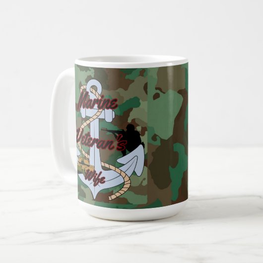Marine Veterans Ehefrau Kaffeetasse (Vorderseite Links)
