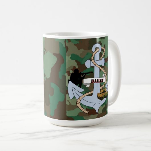 Marine Veterans Partner Kaffeetasse (VorderseiteRechts)