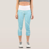 Marine Vibes Abstrakt Capri Leggings (Vorderseite)
