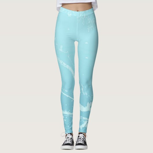 Marine Vibes Abstrakt Leggings (Vorderseite)