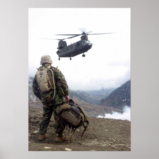 Marine Waits für CH-47 Chinook Hubschrauber Poster (Vorne)