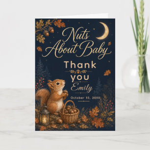 Marine-Wald-Herbst-Baby-Party Dankeskarte