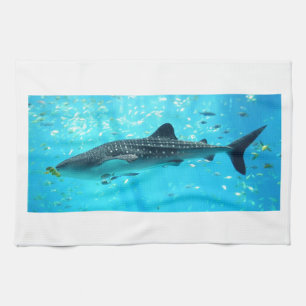 Marine Water Chic Stilvoll Cooler Blauwal-Hai Geschirrtuch