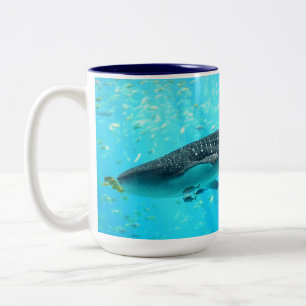 Marine Water Chic Stilvoll Cooler Blauwal-Hai Zweifarbige Tasse