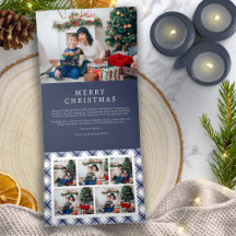 Marine Weihnachts-Tri-Fold-Karte