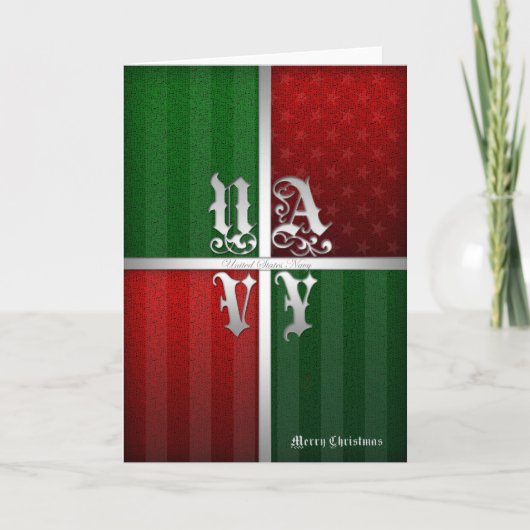 Marine-Weihnachtskarte Feiertagskarte (Vorderseite)