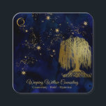 *~* Marine weinende Willow Tree Gold Universe Cosm Quadratische Visitenkarte<br><div class="desc">* Energy Enhanced Esoteric DIVINE HIMMLISCH STARRY CELESTIAL MYSTICAL COSMIC GOLD WEEPING WILLOW TREE Visitenkarte: Ein Spitzen-ähnliches Imitat GOLD FOIL WEEPING WILLOW TREE Line Art ist der Mittelpunkt dieses neuen Zeitalters, Spirituellen und Metaphysischen Design. Ein STAR gefüllter tiefer NAVY BLUE SPACE COSMOS UNIVERSE ist der Hintergrund mit einem Spray von...</div>