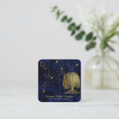 *~* Marine weinende Willow Tree Gold Universe Cosm Quadratische Visitenkarte (Stehend Vorderseite)