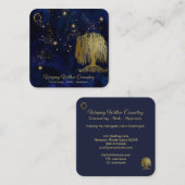 *~* Marine weinende Willow Tree Gold Universe Cosm Quadratische Visitenkarte (Vorne/Hinten)