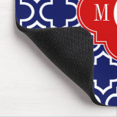 Marine Welch marokkanischer #6 Red 3 Initial Monog Mousepad (Ecke)