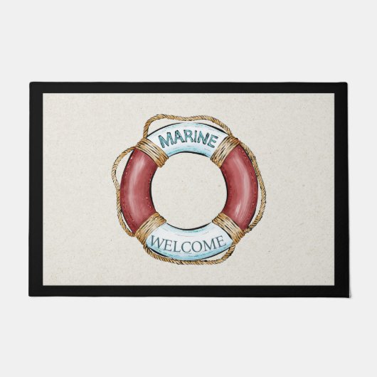Marine Welcome Door Mat Fußmatte (Vorderseite)