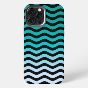 Marine Wellenstreifen Nautiles Muster iPhone 13 Pro Max Hülle