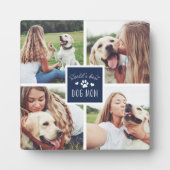 Marine | Weltes Foto-Collage der besten Hunde-Mama Fotoplatte (Vorderseite)