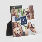 Marine | Weltes Foto-Collage der besten Hunde-Mama Fotoplatte (Vorderseite)