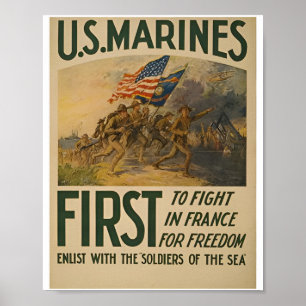 Marine-Werbeplakat der USA Poster