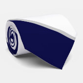 Marine White und Silver Krawatte (Gerollt)
