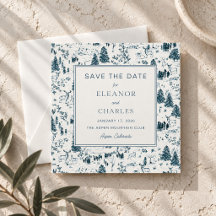 Marine Winter-Toiletten-Quadrat Hochzeitstermin