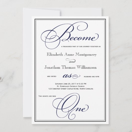 Marine wird zu einer Christlichen Einladung zur Ho (Vorderseite)