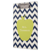 Marine-Zickzack gelbes Apple-Lehrer-Klemmbrett Klemmbrett (Links)