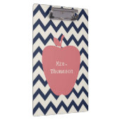 Marine-Zickzack korallenrotes Klemmbrett (Rechts)