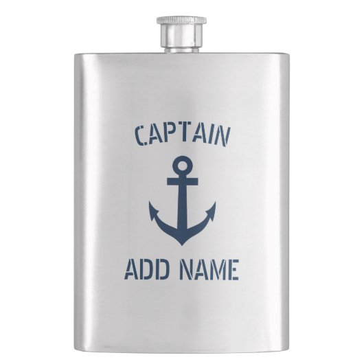 MARINEanker-Stahlflasche kundenspezifischen Flachmann (Vorderseite)