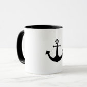 Marineanker Tasse (Vorderseite Links)