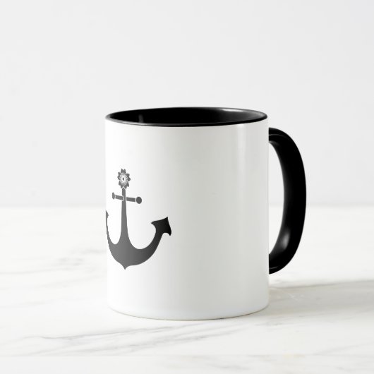 Marineanker Tasse (VorderseiteRechts)