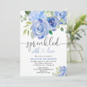 Marinebabyboy in Blau und Weiß Einladung (Stehend Vorderseite)