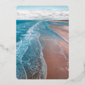 Marinebadestrand Hochzeitsfoil Einladung (Rückseite)