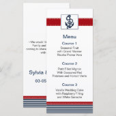 Marinebänder, Anker, nautische Menükarten (Vorne/Hinten)