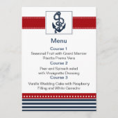 Marinebänder, Anker, nautische Menükarten (Vorderseite)